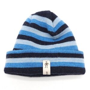 Smartwool Infant Baby Beanie Hat Merino Wool Winter‎ Snow Ski Cap Striped Blue